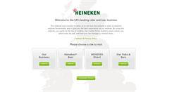 Desktop Screenshot of heineken.co.uk