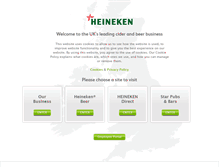 Tablet Screenshot of heineken.co.uk